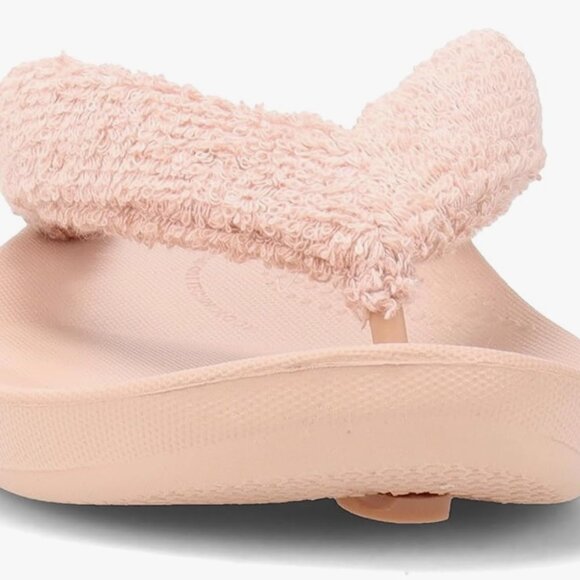 FitFlop Women's, iQushion Toweling Flip-Flop Beige Buff Size 8 Like New! - Picture 4 of 5